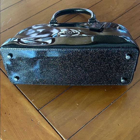 Coach Black Glitter Dome Satchel with Top Handles - Picture 2 of 5